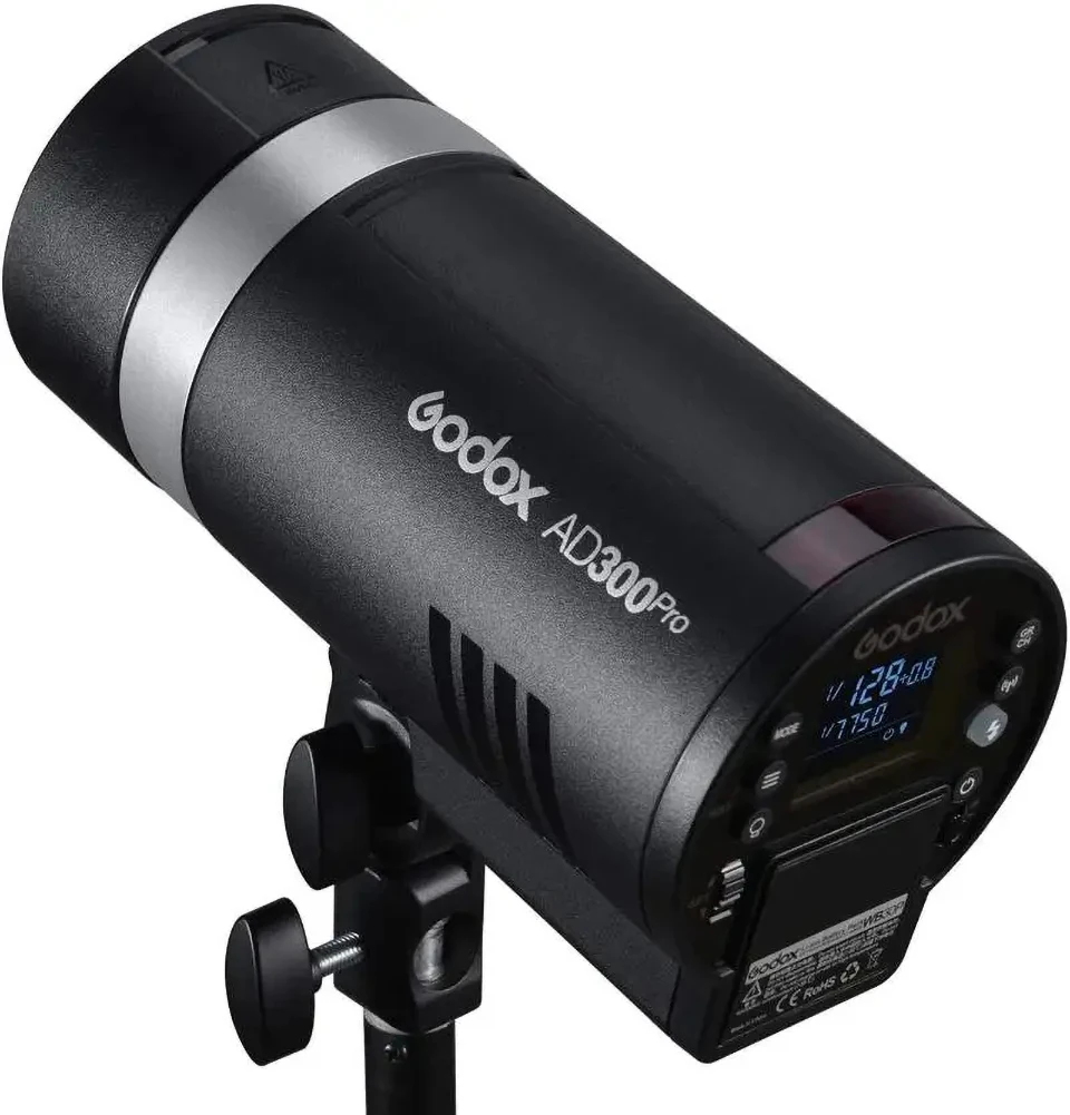 Godox AD300Pro Outdoor Flash 1/8000S HSS TTL Camera Flash 3000-6000k 2.4Ghz 300W Powerful Strobe for Photography