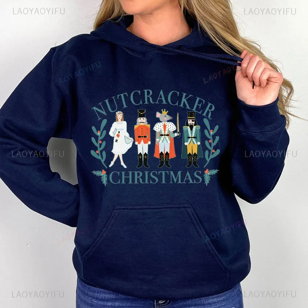 Nutcracker Hoodie Nutcracker Ballet Christmas Sweatshirt Ballet Core Santa Nutcracker Pullover Ballerina Group Sweatshirt Gift