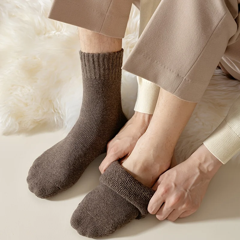 8/4/1 pares de meias masculinas grossas e quentes para uso no inverno, meias femininas e meias de chão de toalha adequadas para atividades ao ar livre