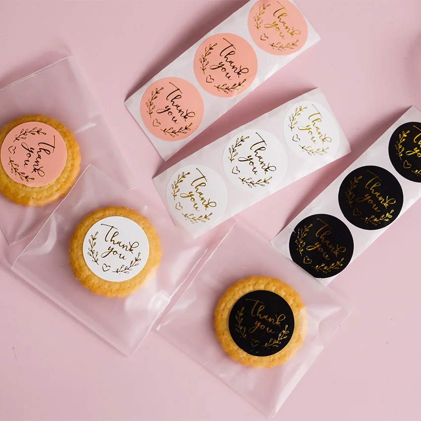 120 Stück/Rolle Rechteckige Kraftpapier Vintage Dankeschön-Aufkleber DIY Geschenkverpackungsdekoration für Handgemachte Geschenke Geschäftsetiketten – Detail 4