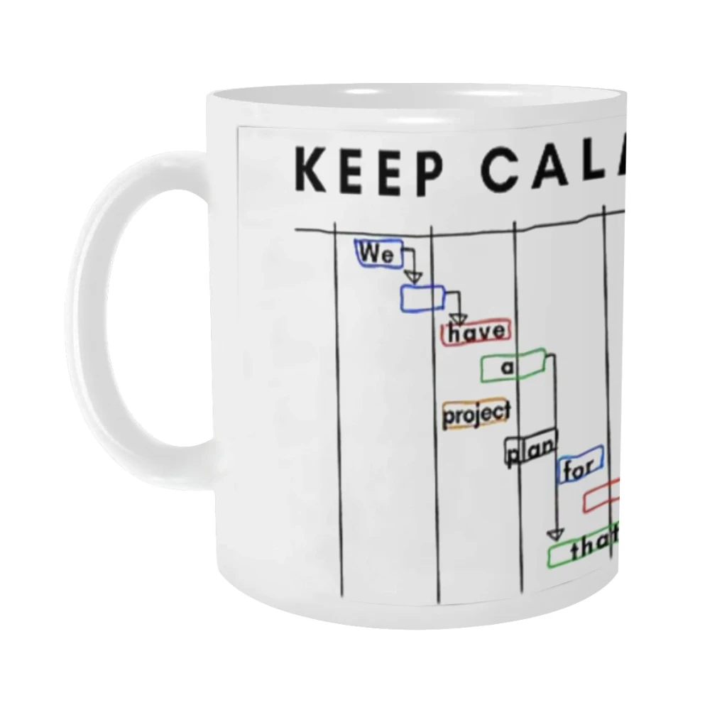 

Keep Calm Project manager project plan gantt Ceramics Coffee Mugs Tea Cup Milk Cups Gifts Drinkware Coffeeware