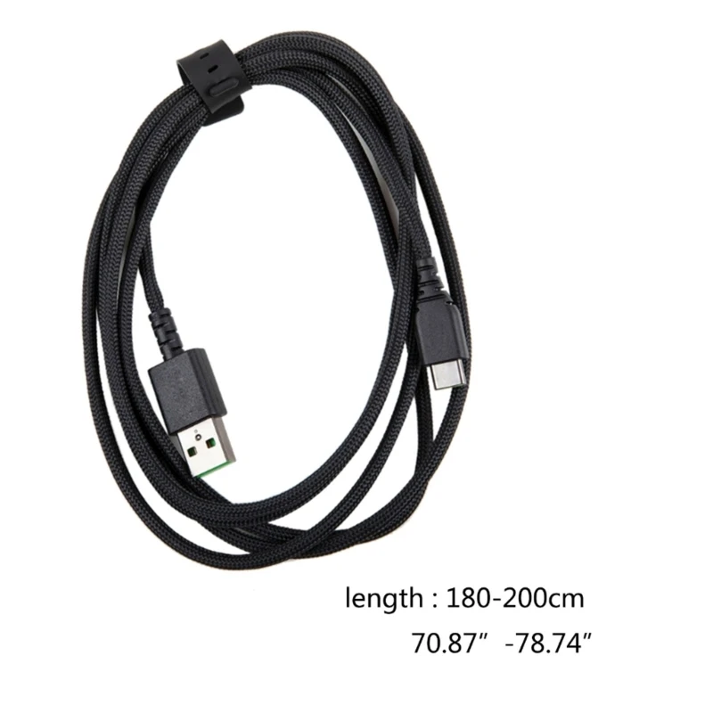 Cable datos USB tipo C trenzado para carga ratón ViperV2Pro/BasiliskV3Pro