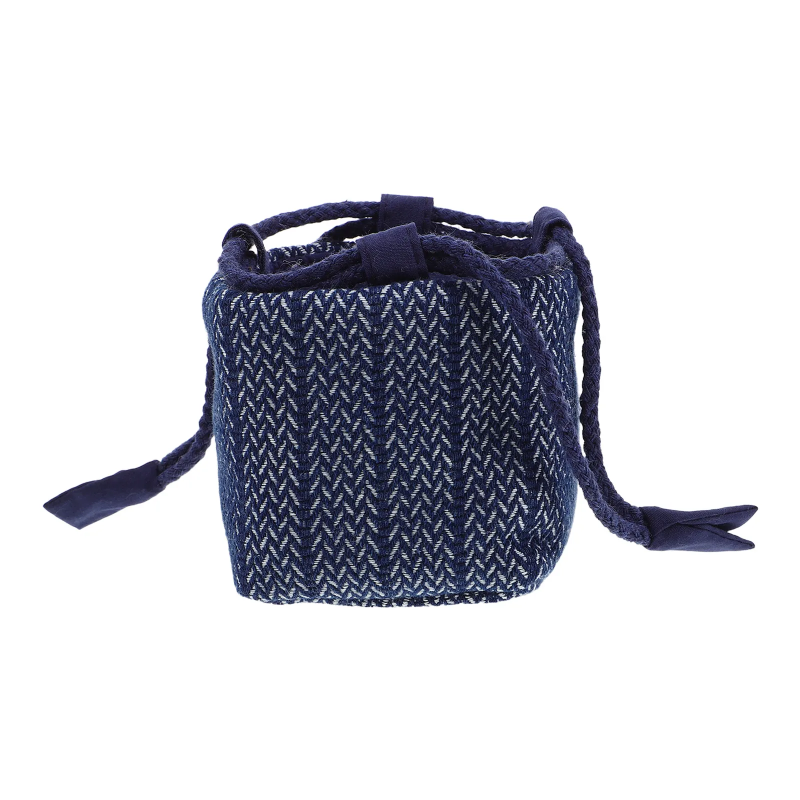 

Storage Bag Thick Denim Large Capacity Travel Pouch Blue Herringbone Women Make Up Bags Portable Toiletry Organizer