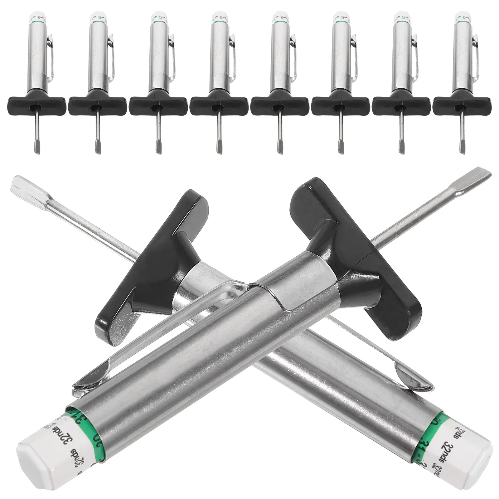 10 قطعة مقياس فقي الإطارات 0-25 مللي متر أداة قياس العمق الدقيقة لصيانة السيارات سهلة الاستخدام أداة السلامة على الطرق #2