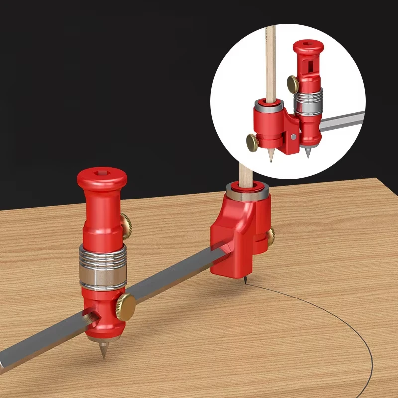 Wheel Marking Gauge Adjustable Scriber Ruler Aluminum Alloy Stainless Steel Precision Parallel Line Scale Woodworking Tool