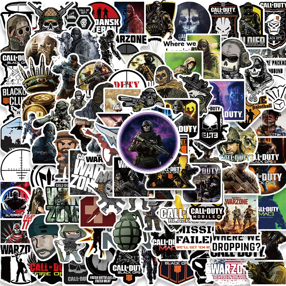 10/50/100PCS Call of Duty Cool Game Stickers Decals Car Luggage Skateboard Fridge Laptop DIY Graffiti Funny Sticker Kid Toys