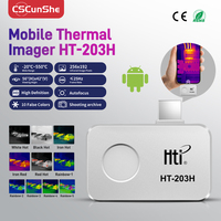 256*192 Thermal Camera  Android Type-C Thermal Imager 25Hz Mobile Thermal Imaging Camera for PCB Device Fault Detect HT-203H
