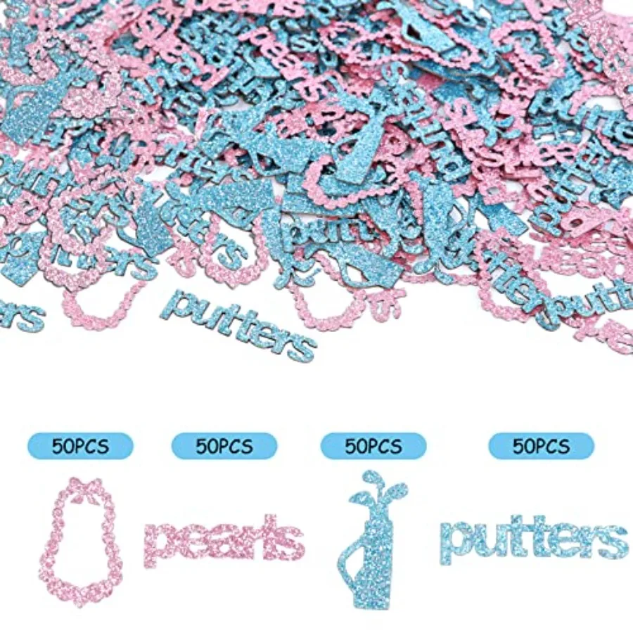 200 szt. Perłek lub Konfetti na Uroczystość Ujawnienia Płci Dziecka, Dekoracje Golfowe, Konfetti na Stół Urodzinowy, Dekoracje Golfowe na Ujawnienie Płci Dziecka