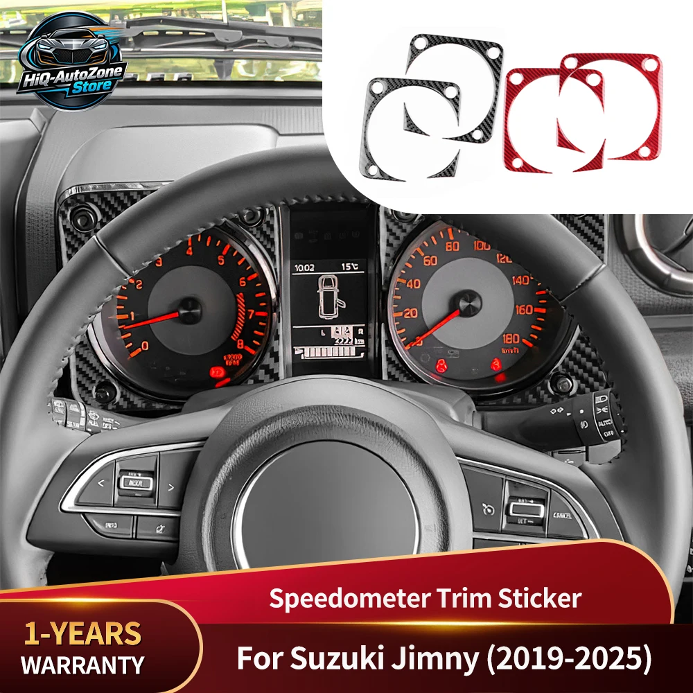 For Suzuki Jimny 2019 2020‑2025 Carbon Fiber Speedometer Frame Instrument Gauge Bezel Dashboard Interior Decor Car Accessories
