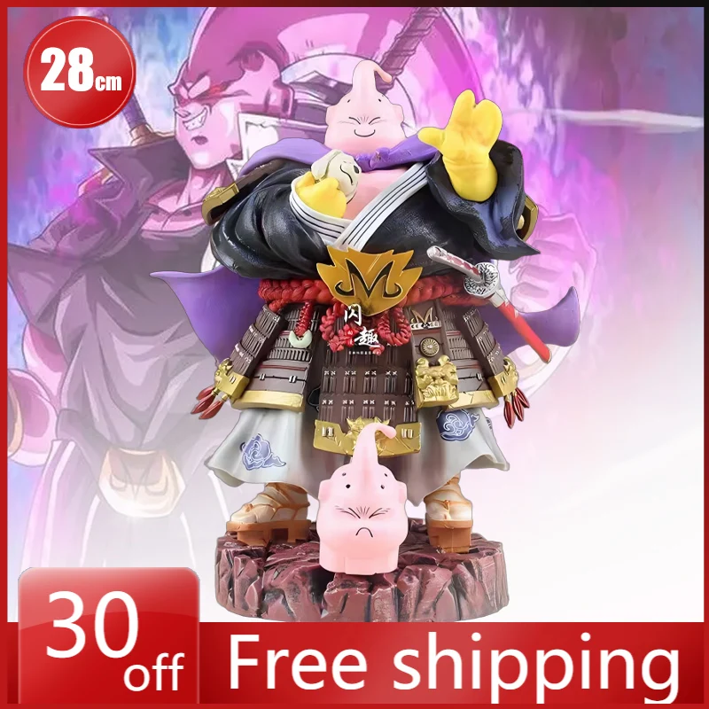 

28 см фигурка Dragon Ball Majin Buu Son Goku, двуглавая замена, мультяшная модель из ПВХ, настольные украшения, детские игрушки, подарок