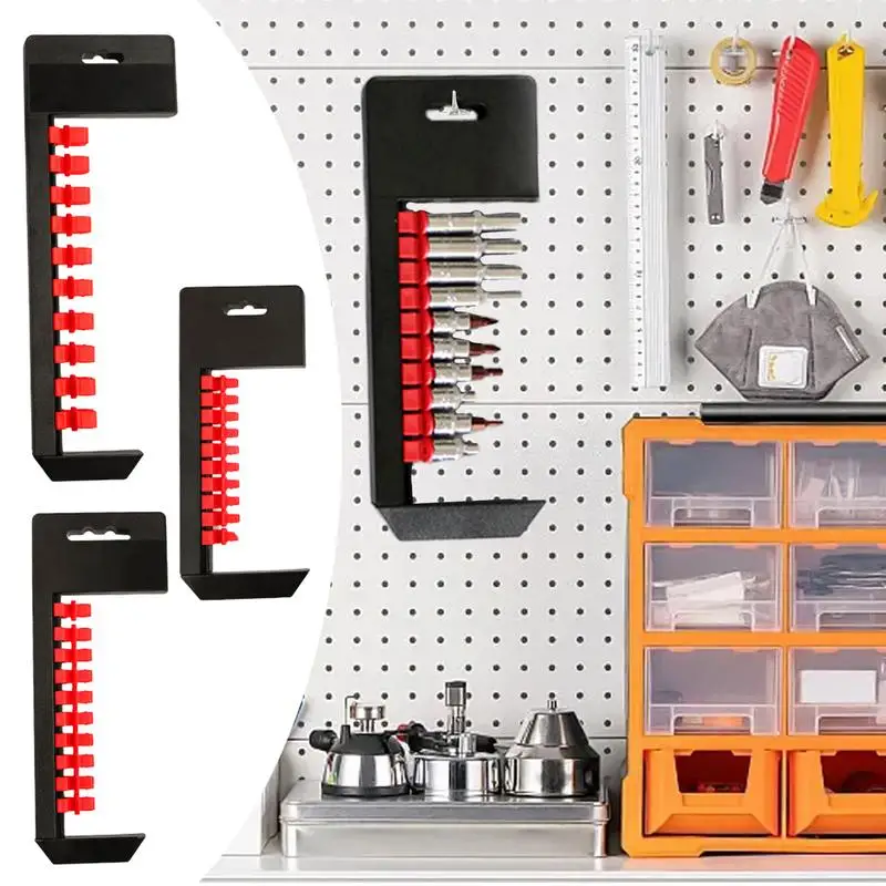 Socket Set Organizer Adjustable Socket Tray Heavy Duty Socket Holder Space Saving Socket Rack Multifunctional Single Row Socket