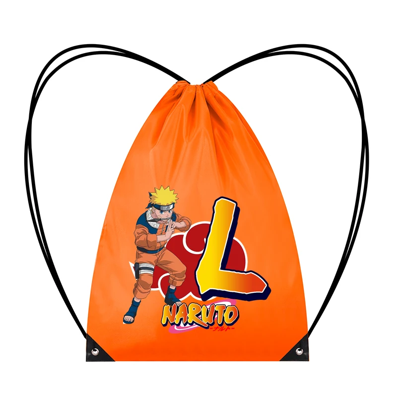 Narutos Bundle Pocket Kawaii Аниме Рюкзак на шнурке Молодежная мода Спортивная сумка большой вместимости Подарочные сумки с героями мультфильмов Велосипедный рюкзак