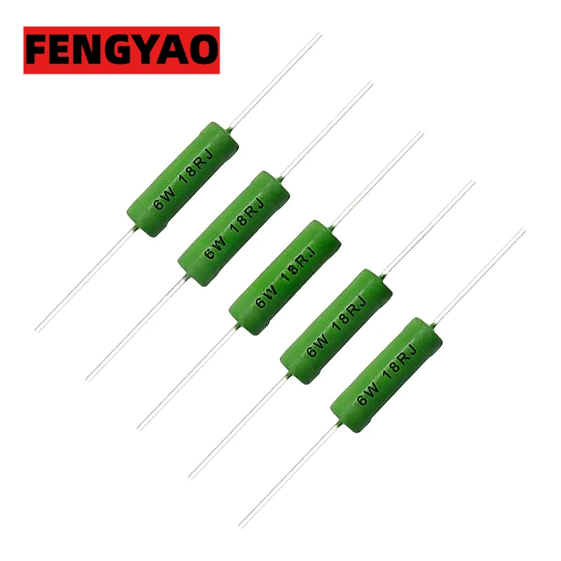 5 قطعة RX21 6W سلك الجرح المقاومة 5% 1R 10R 100R 1K 10K 12K 15K 18R 20R 22R 24R 27R 33R 36R 0.05 0.1 0.22 1 10 100 أوم المقاوم