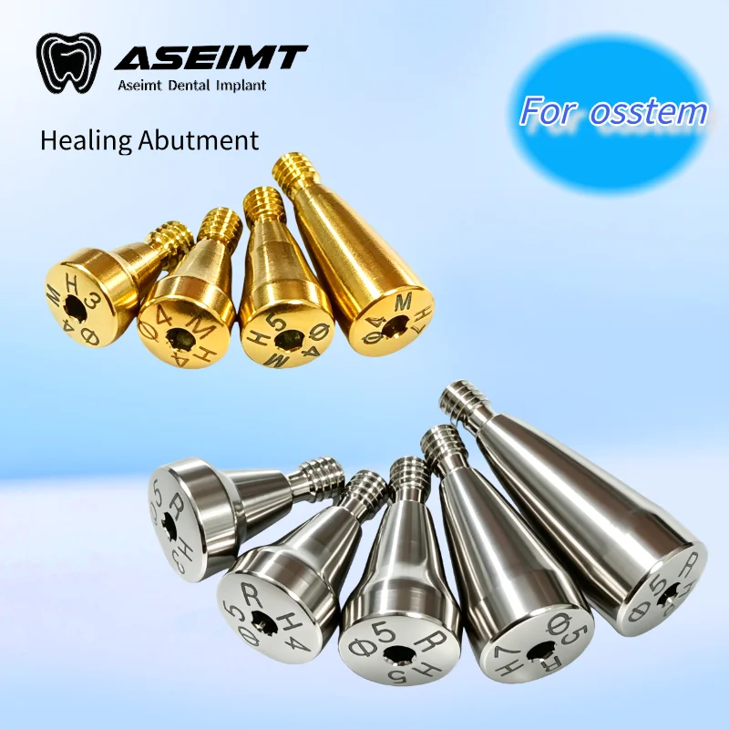 

For Osstem Titanium Healing Abutment Compatible with System Dental Healing Cap Grade 5 Material Factory Direct Sales Fast Shippi