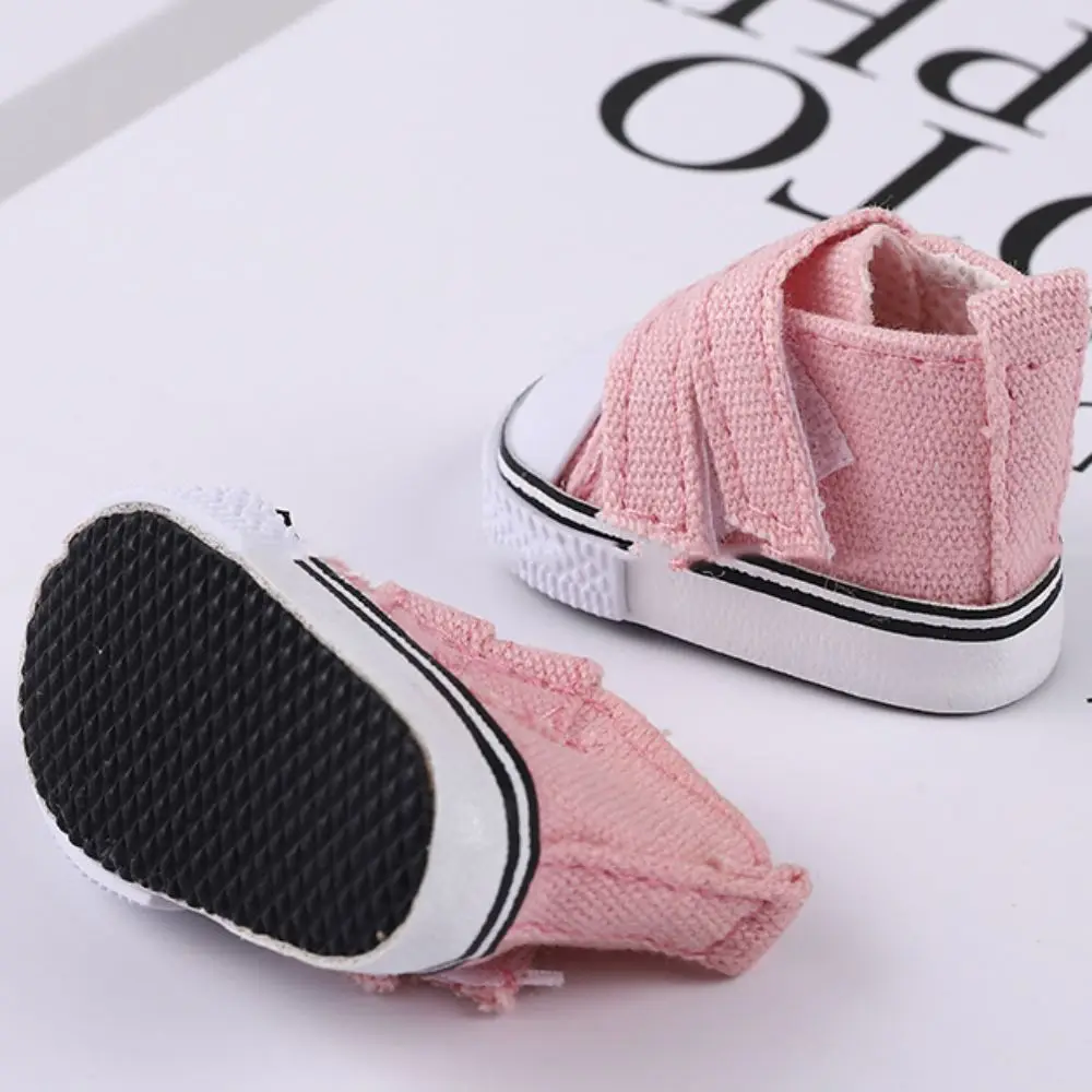 1 Paar Puppenschuhe, 5 cm Länge, Puppensegeltuchschuhe, Mini-DIY-Puppensneaker, bunte Plimsolls, Mini-Turnschuhe im Maßstab 1:6, BJD-Puppenschuhe