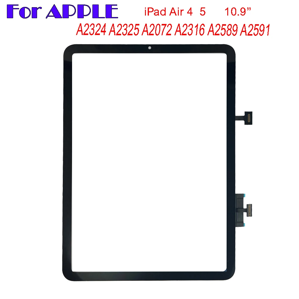 

For Apple iPad A2324 A2325 A2072 A2316 A2589 A2591 Air 4 5 Air4 Air5 2020 2022 Touch Screen Digitizer Sensor Outer Glass Panel