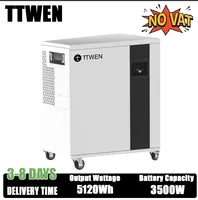 TTWEN 3500W AC DC Home Use Power Station 5120wh LiFePO Battery All In One Home Energy Storage System