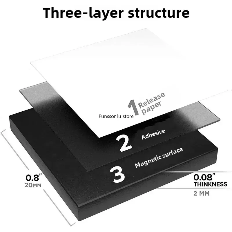 المربعات المغناطيسية لينة المغناطيسي ورقة مربع مغناطيس الثلاجة ملصق النحاس ورقة المطاط المغناطيس صورة ملصق مغناطيسي #3