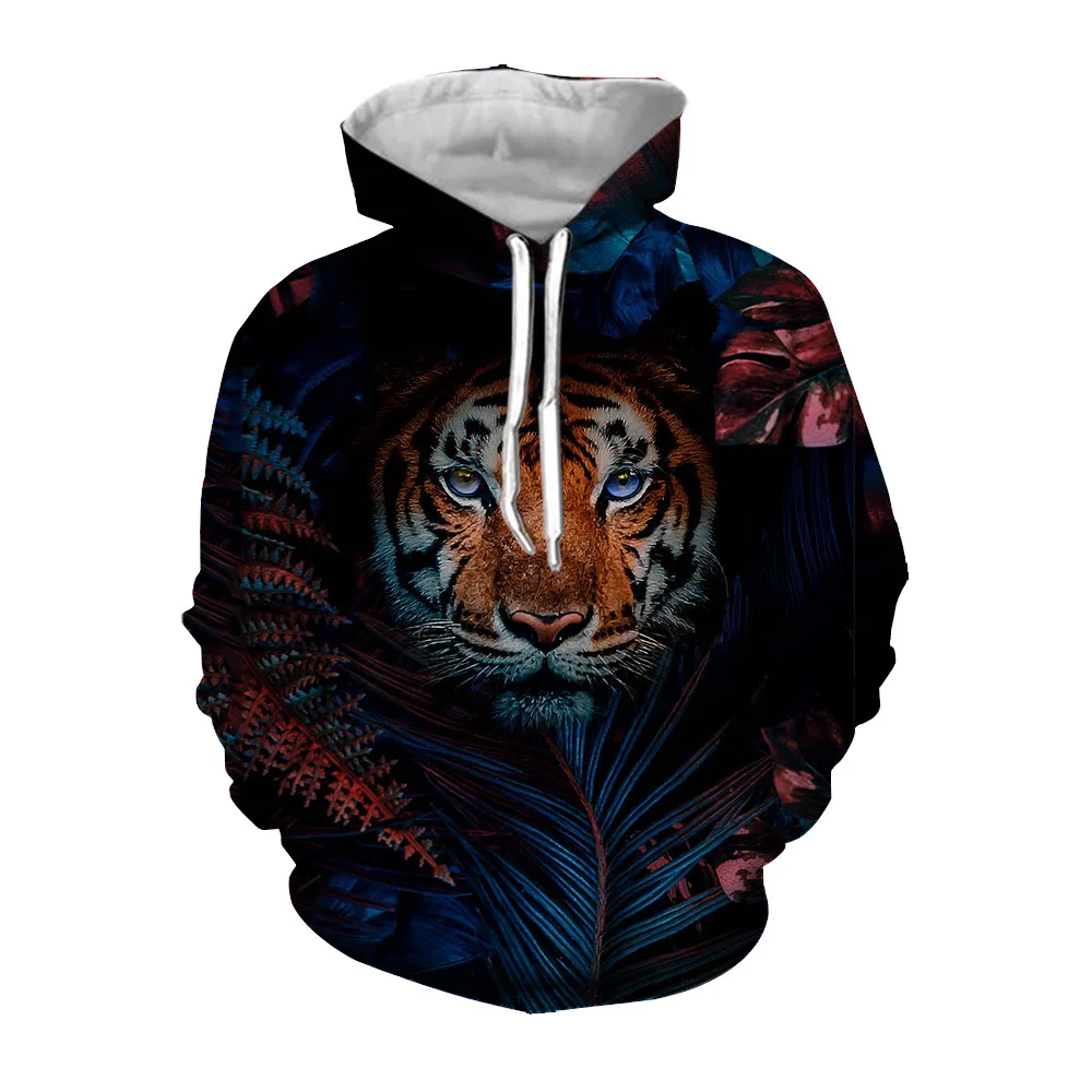 

Jumeast 3D Printed Painted Tiger Animal Graphic Mens Hoodies Streetwear Autumn Casual Hooded Pullover Aesthetic Fashion Clothing