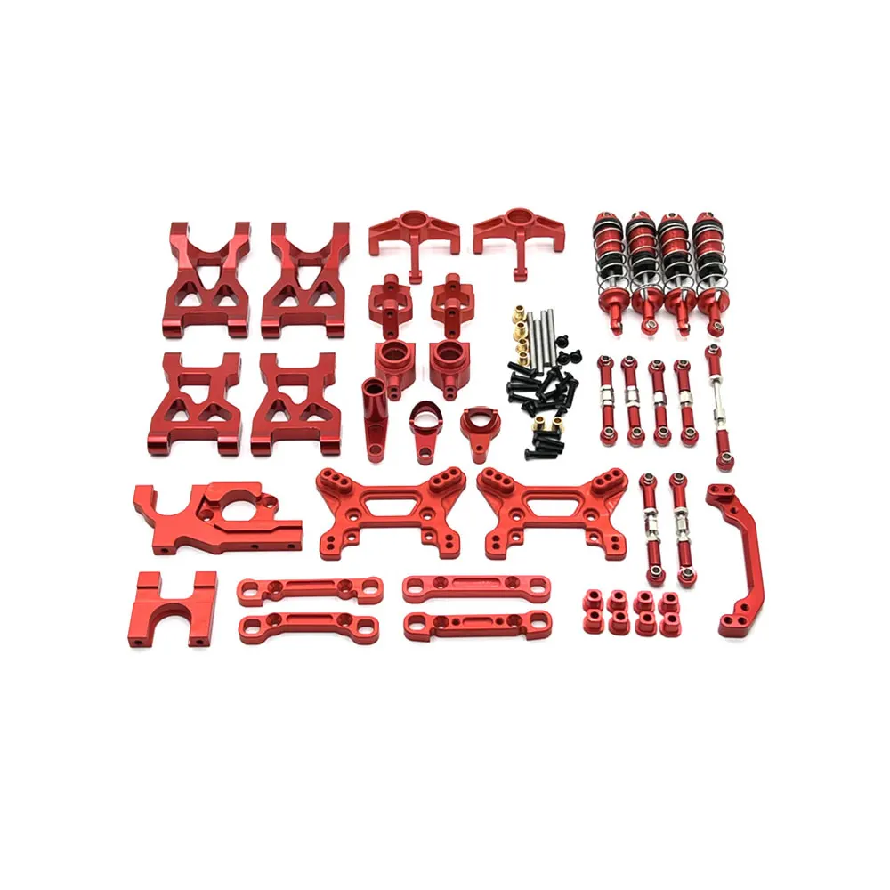 HWRC Metal Upgrade, Swing Arm, Pull Rod, Steering Cup, Shock Absorber, 13 Piece Kit, For WLtoys 1/10 104072 RC Car Parts