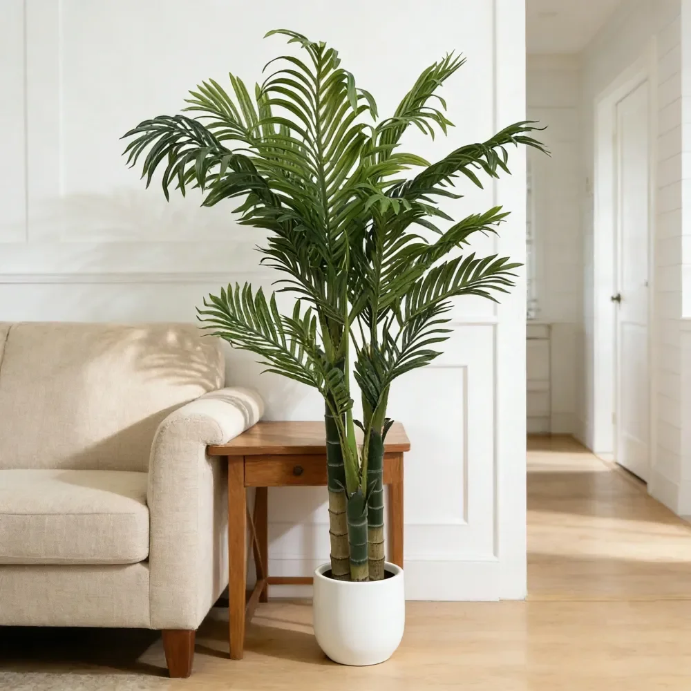 

Искусственная пальма арека в горшке, 4 фута, идеально подходит для размещения на полу в помещении и на улице, в гостиной и на террасе.