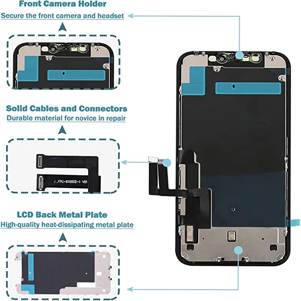 Choice AA+++ Best Choice incell LCD for iPhone XR Display Screen With 3D Touch Digitizer Assembly No Dead Pixel Replacement