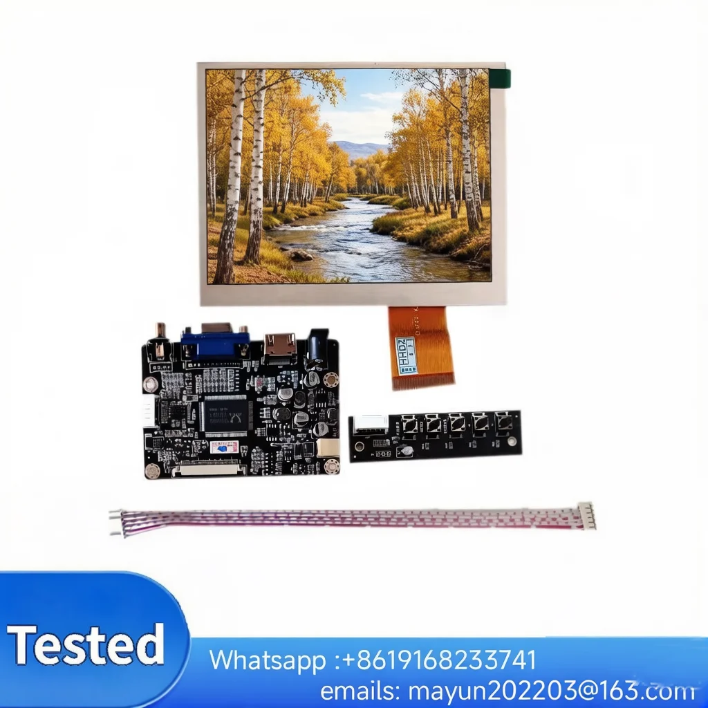 

5.6-inch LCD screen with VGA/AV control board AT056TN52 V.3 640x480 resolution.