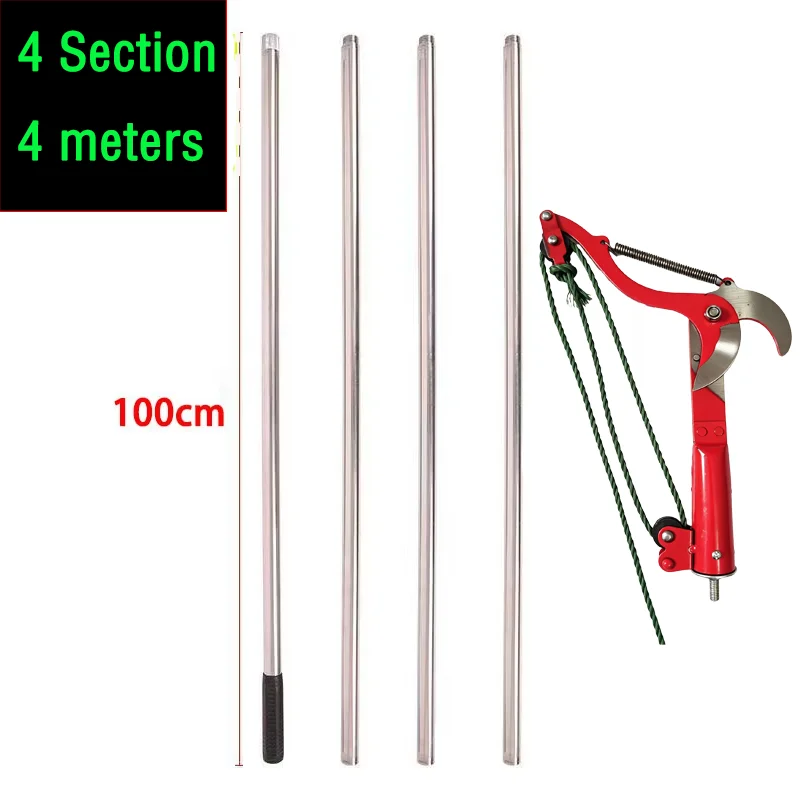 High-altitude branch scissors garden fruit tree pruning tools can be stitched stainless steel rod 4 meters long branch scissors