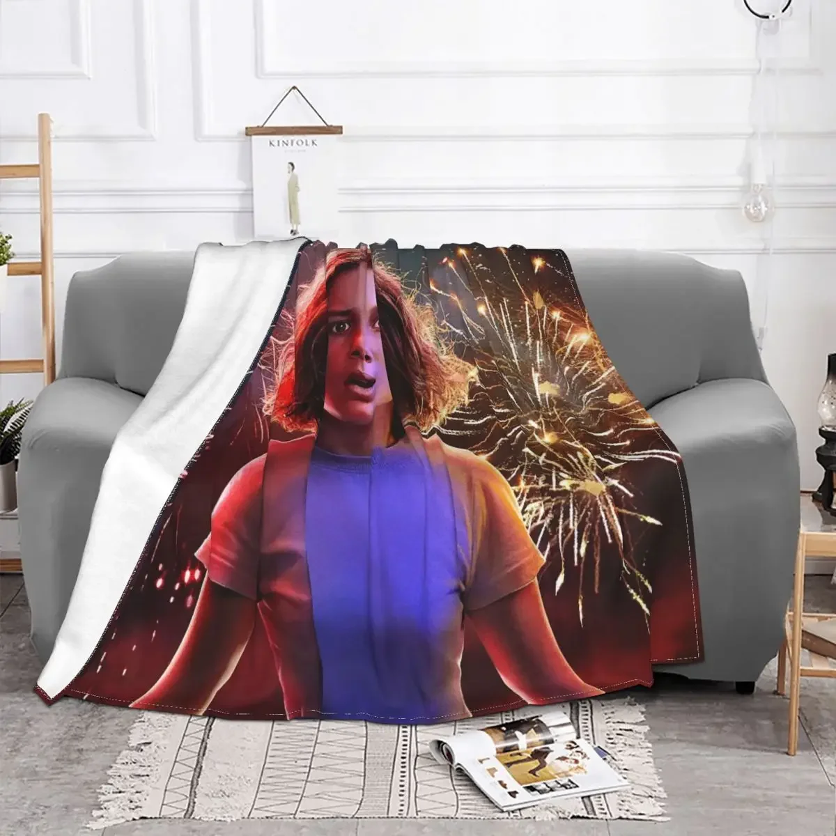 

Millie Bobby Brown Baby Blankets Flannel Spring Autumn 3D Print Gift Lightweight Portable Throw Blanket for Sofa Car Bedspread