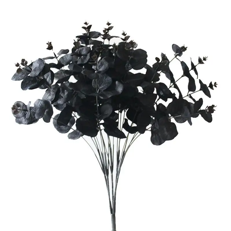 

Artificial Black Eucalyptus Stems Fake Branches Spring Decoration Artificial Eucalyptus Hastes for Party Farmhouse Decorations