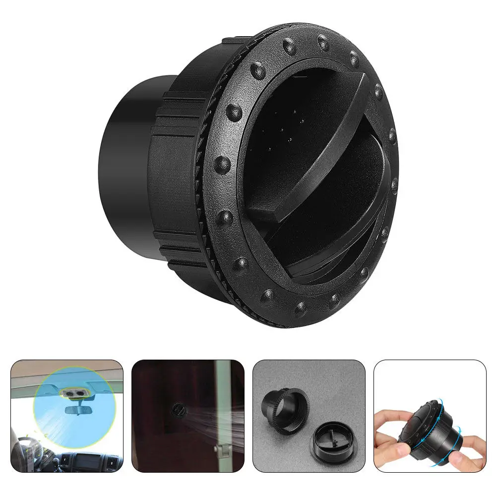 

2Pcs Adjustable Air Vent Covers for Car Rv Ceiling Side Roof Round Air Conditioning Exhaust Grille Ventilation Outlet
