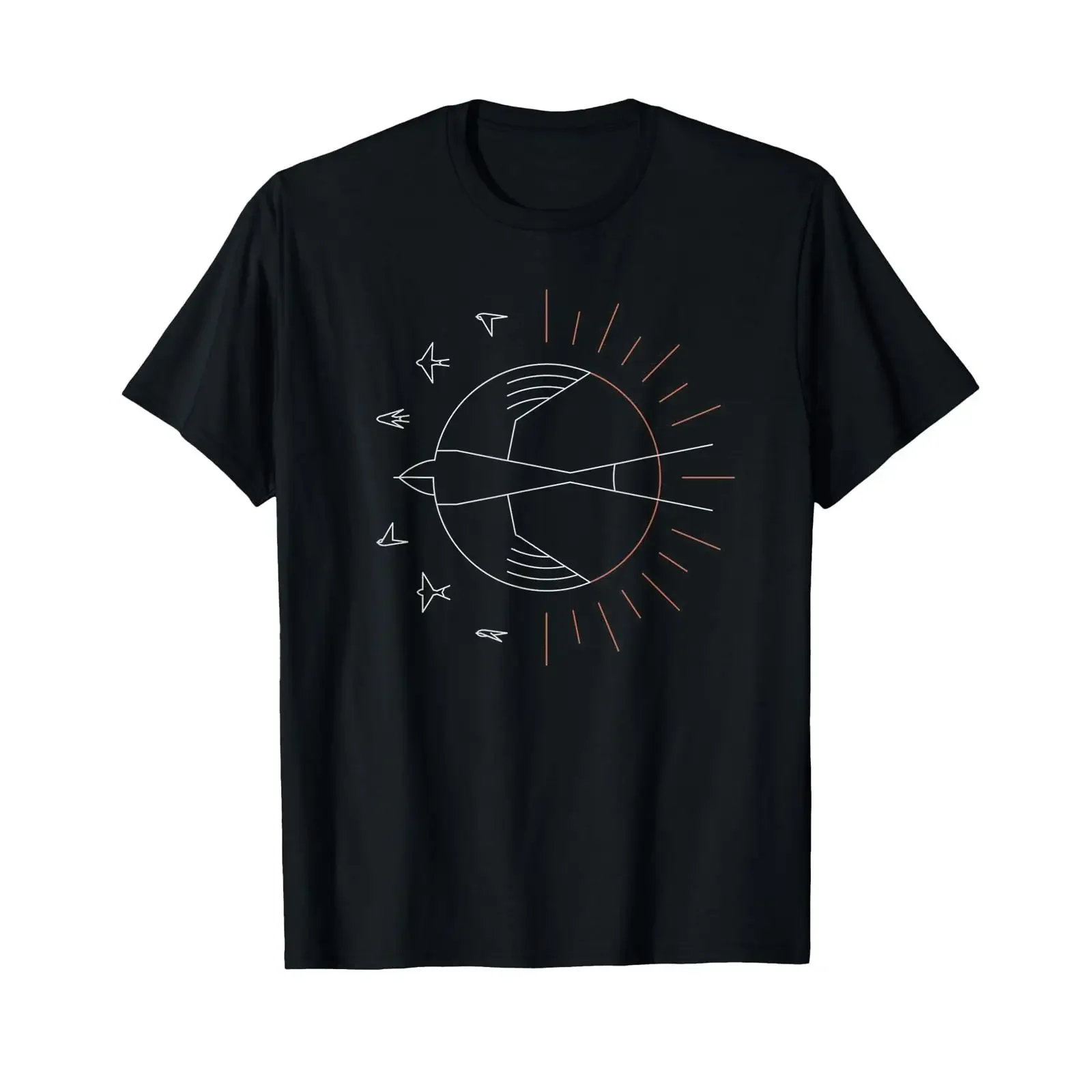 Swallow The Sun Bird T Shirt vintage Washed Casual Breathable designer clothes streetwear Unisex Versatile Slightly homme
