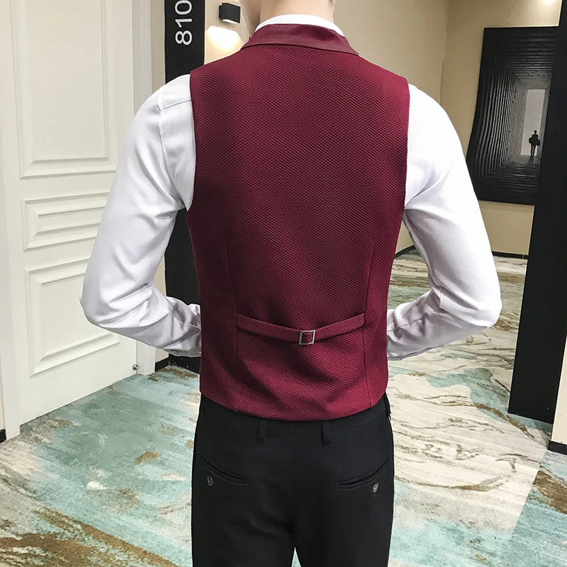 2023 Autumn Mens Vest Bow Decoration Waistcoat Prom Party Disco Waiter Clothes Casual Slim Dress Vest Men Tuxedo Gilet Homme