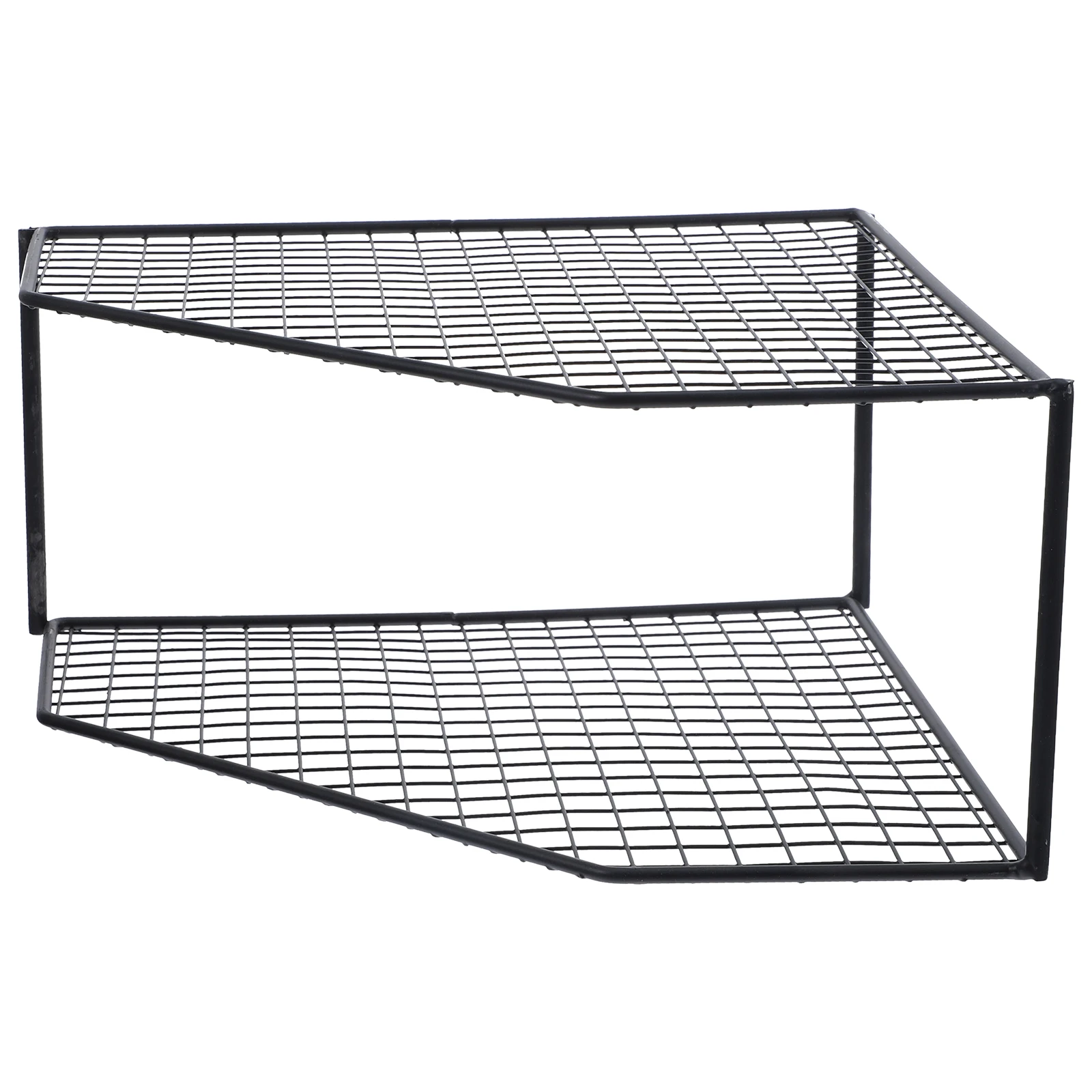 

Kitchen Pot Two-Layer Countertop Pan Organizer Household Storage Rack Corner Shelf Stand Multi-Function Tiered Shelving