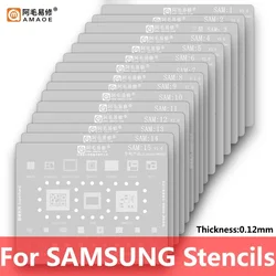 Amaoe SAM1-21 BGA Reballing Stencil For Samsung All series A / C S25 S24 ULTRA Exynos CPU POWER Charger WIFI IF RF IC Tin Repair