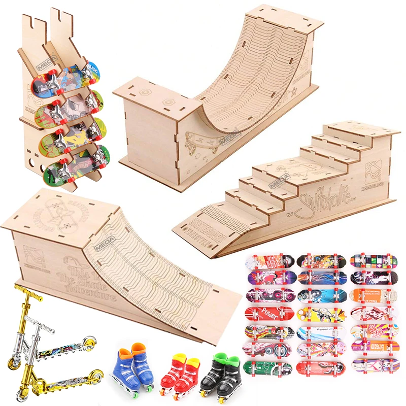 

Деревянные скейтпарки для пальцев, наборы, стеллаж для выставки товаров, мост из металлического сплава, пластиковый посад на палец, игрушки на кончиках пальцев, цифровая колода ﻿