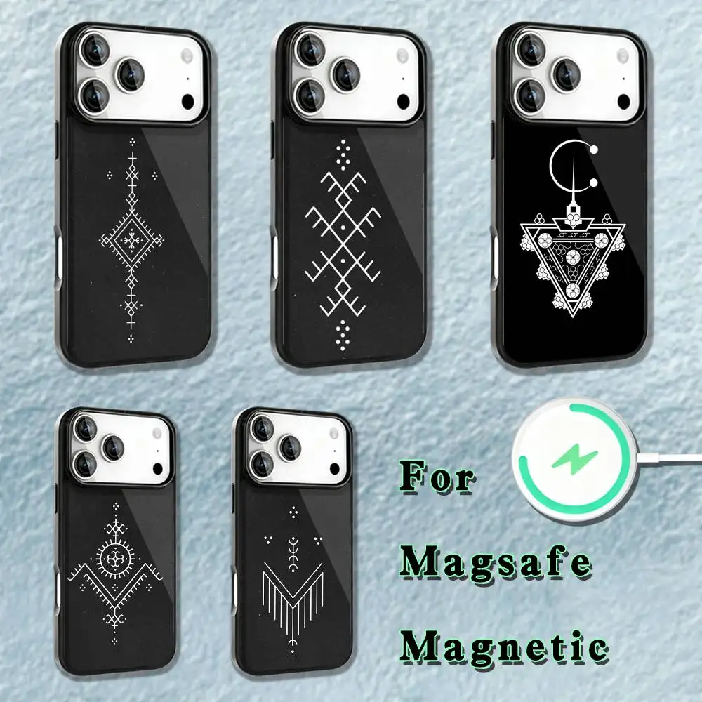 

B-Berber Flag Symbol Text Phone Case For iPhone 17,16,15,14,13,12,11,Pro,Max,Plus,Mini,SE4,E Magnetic Magsafe Wireless Charging