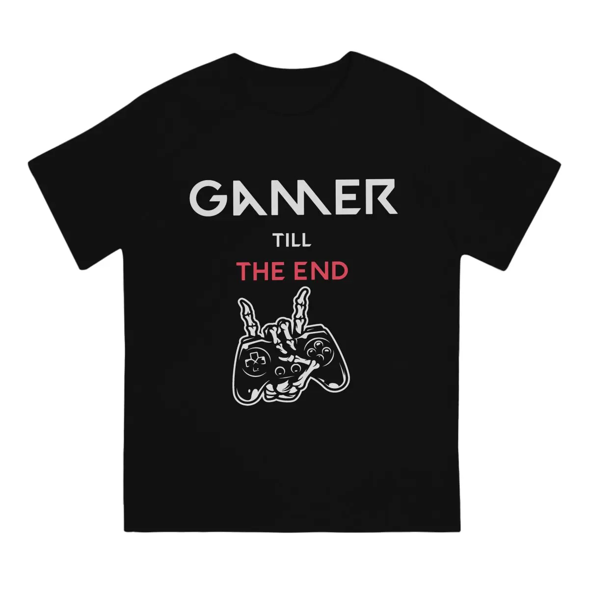 Valorant Men's TShirt Gamer Till The End Individuality T Shirt Harajuku Streetwear Hipster