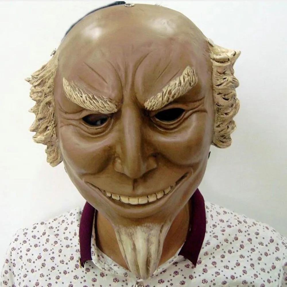 

White Bearded Uncle Mask Halloween Makeup Party Mask