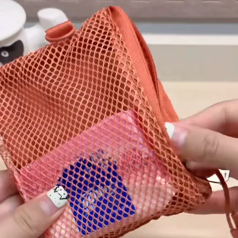 

Fashion Mesh Cosmetic Storage Bags Clear Large Capacity Lipsticks Makeup Pouch Dopamine Travel Portable Zipper Coin Purse Case