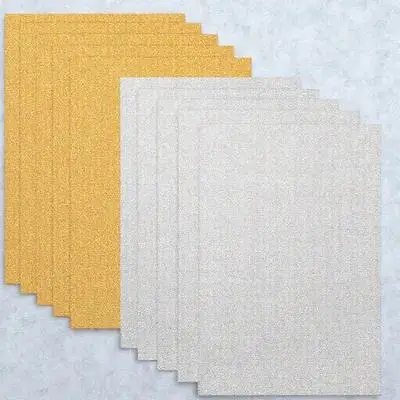 

Sparkly Glitter Paper 10 Sheets Colored Metallic Cardstock for DIY Crafts Gift Wrapping Shiny Art Projects Golden Silver Finish