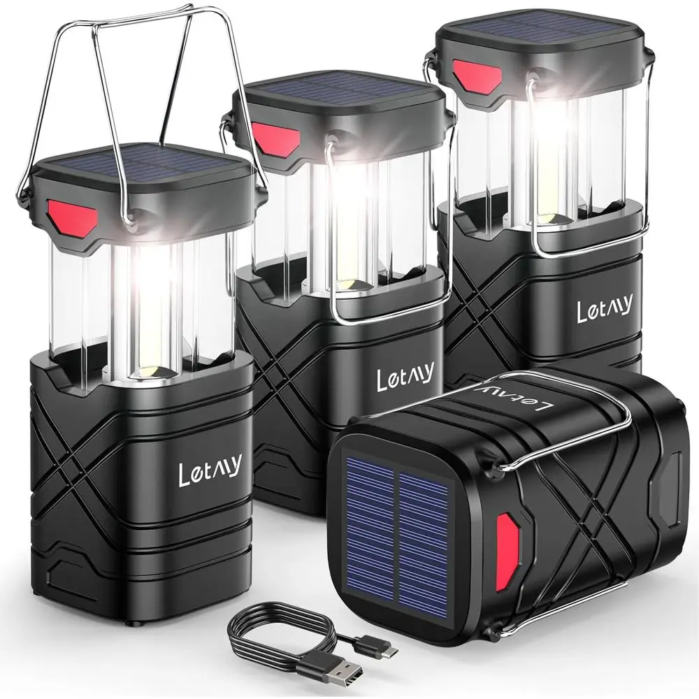 

Portable Rechargeable LED Camping Lanterns with 3 Lighting Modes and USB Charging for Outdoor Adventures and Emergency Use