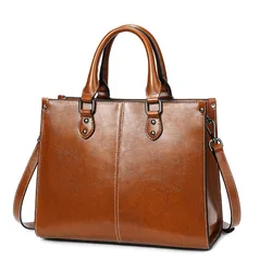 Cowhide Women's Tote Bag 2024 New High Quality Shoulder Bag Genuine Leather Designer Luxury Crossbody Bags Female Handbags 881