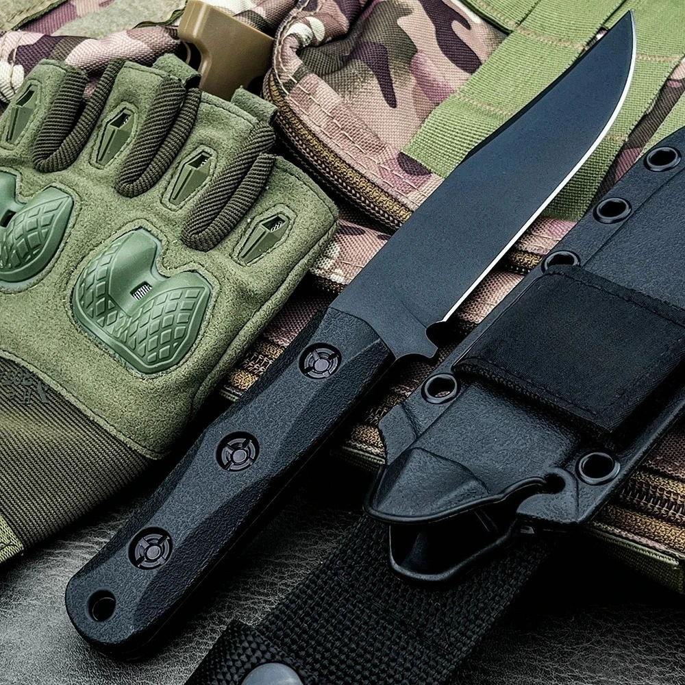 

Outdoor Portable EDC Fixed Blade Knife Practical Utility Picnic BBQ Multifunctional Camping Adventure Pocket Knives with Sheath