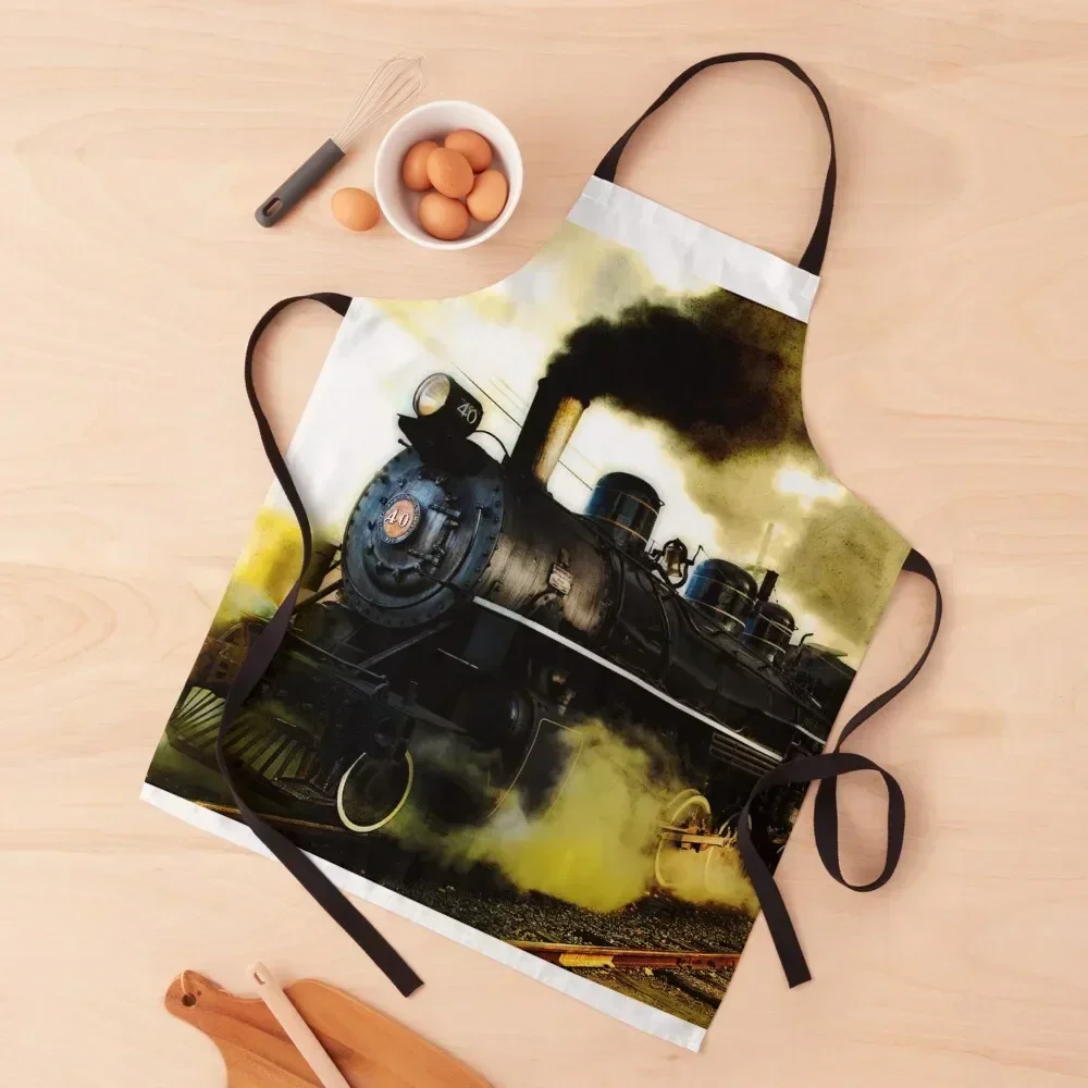 

Old Steam Apron Kitchens For Men For Man Haircut with pockets New year's Apron