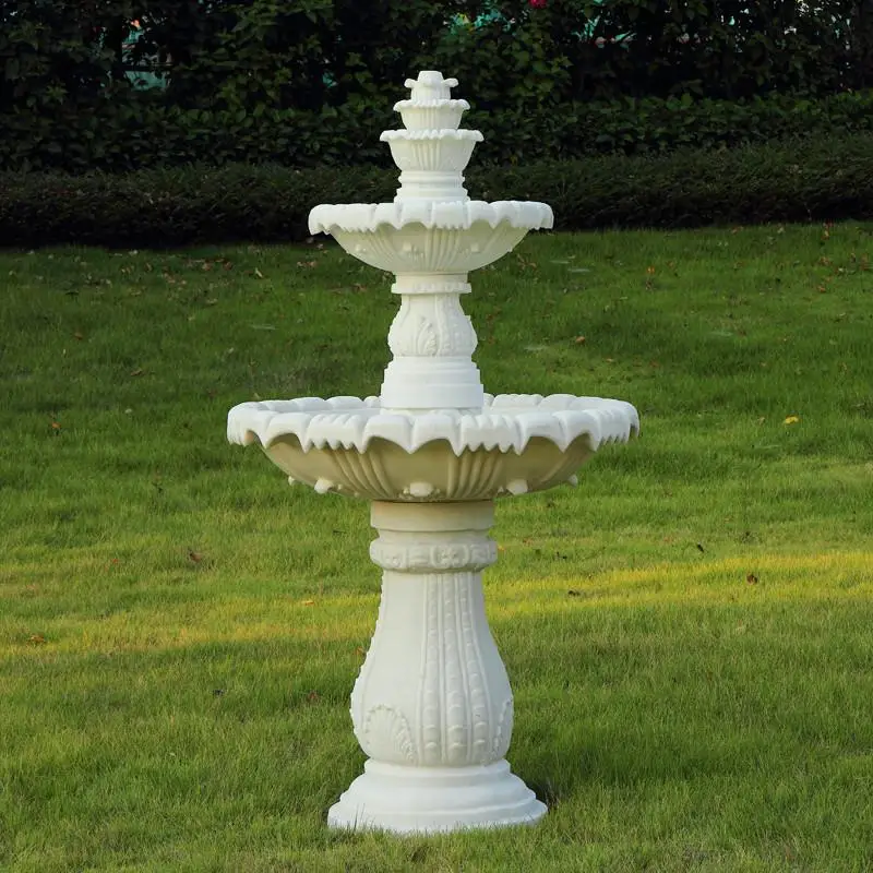 Fuente de boda, adornos de decoración de paisaje, jardín, patio al aire libre, característica de agua, piscina de deseos de flores