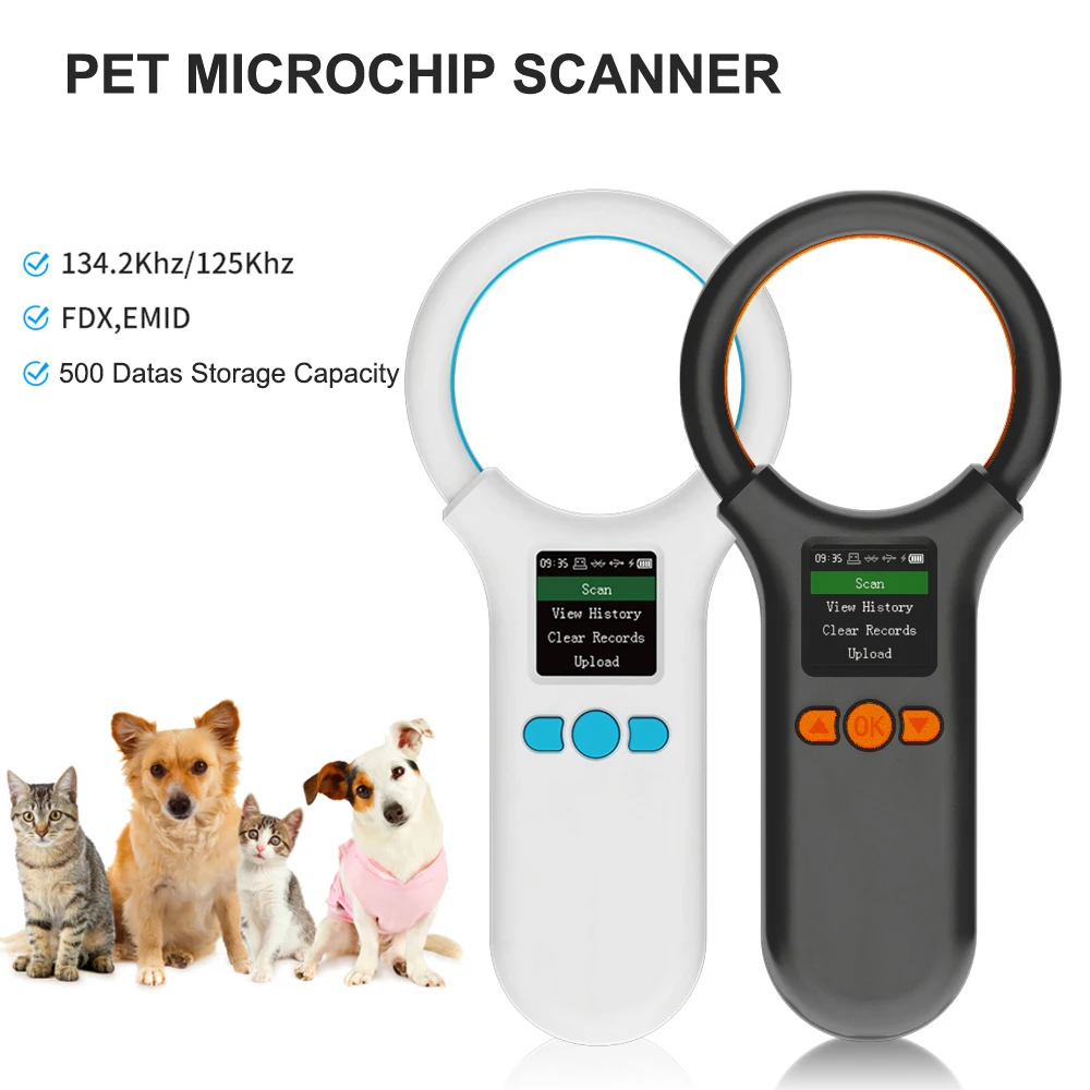 portatil usb animal tag reader emid pet chip scanner microchip reader 500 capacidade de armazenamento de dados 1342hz 125khz 01