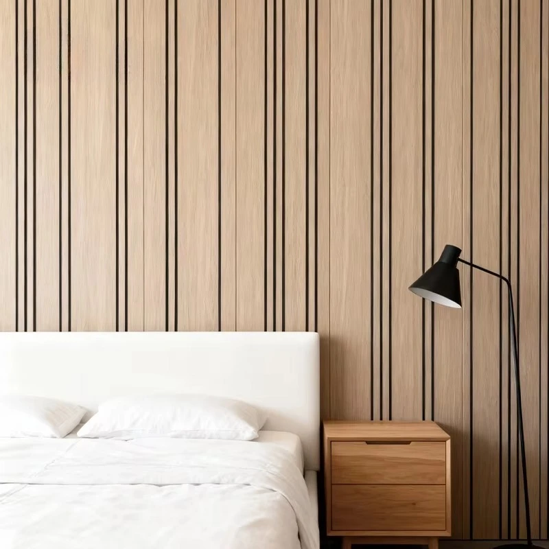 Panel Dinding Akustik Kayu Modern Interior Peredam Suara Dekorasi Panel Dinding Akustik