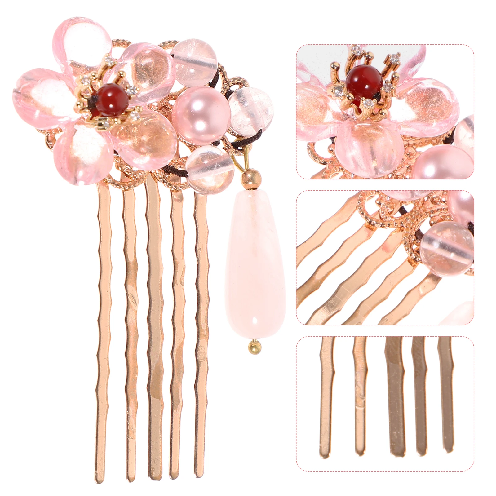 

Retro Hair Stick Vintage H made Flower Tassel Hairpin for Women Long Thick Hair Durable Lightweight Ancient Style
