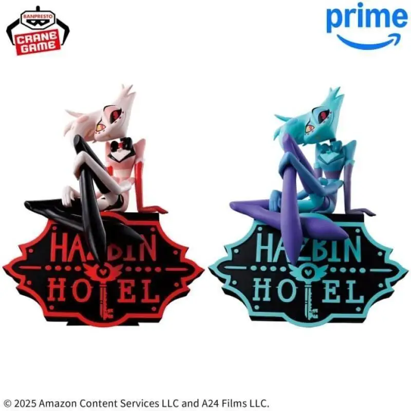 ของแท้จาก BANDAI NAMCO BANPRESTO ของสะสมจาก Hazbin Hotel ตัวละคร Angel Dust ทำจาก PVC ของตกแต่งโต๊ะทำงาน ฟิกเกอร์อนิเมะ ของเล่นสะสม ของขวัญ